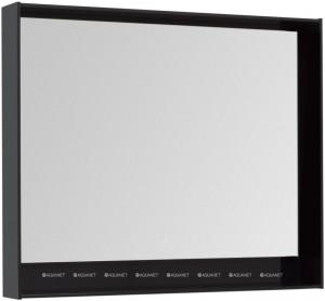 Зеркало Aquanet Милан 100 LED черный глянец 00306375 83*96,5 см